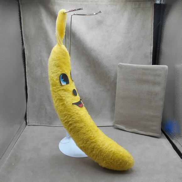 Vintage 1989 Shalom Toy Co Plush Banana Happy Face 12" - Picture 3 of 8